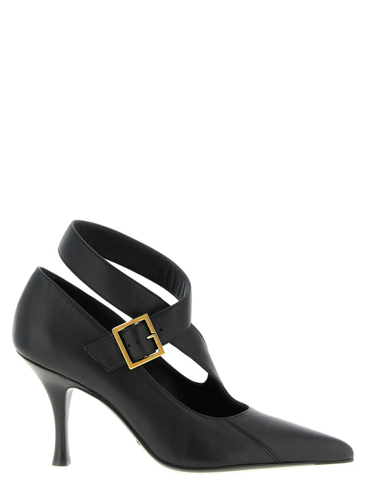 High-Heel Pumps Heels by Khaite for women in lamb leather black showcases a exquisite silhouette, perfectly accentuating Women's Lamb Leather High-Heel Pumps Heels with a exquisite high-heel and exquisite pointed toe style.