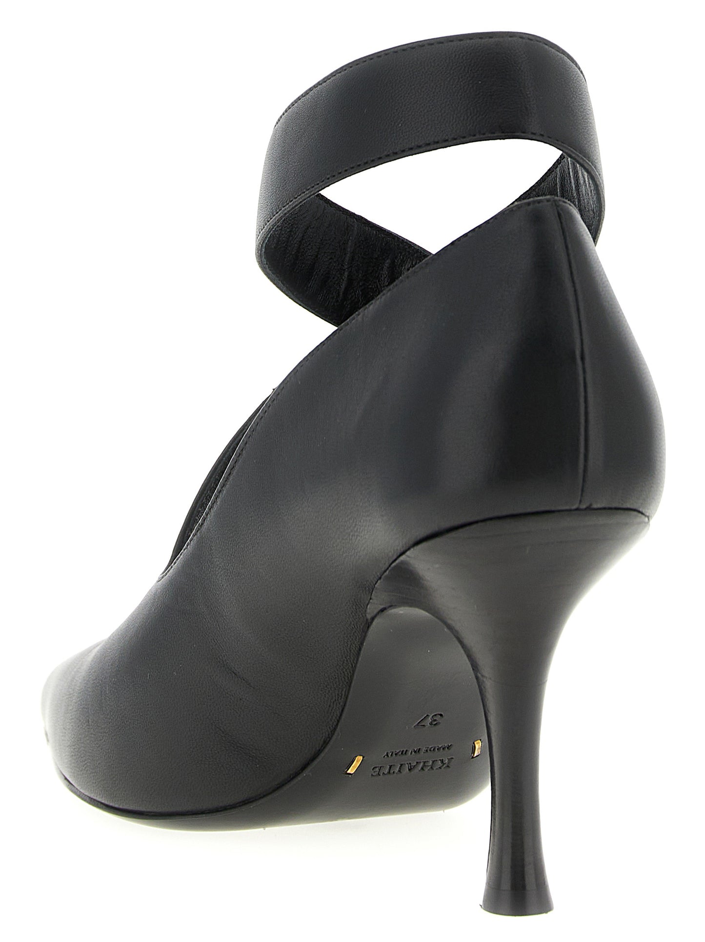 High-Heel Pumps Heels by Khaite for women in lamb leather black features an effortlessly chic silhouette from the Women's Lamb Leather High-Heel Pumps Heels collection, showcasing a high-heel and effortlessly chic pointed toe style for a effortlessly chic look.