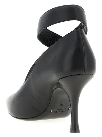 High-Heel Pumps Heels by Khaite for women in lamb leather black features an effortlessly chic silhouette from the Women's Lamb Leather High-Heel Pumps Heels collection, showcasing a high-heel and effortlessly chic pointed toe style for a effortlessly chic look.