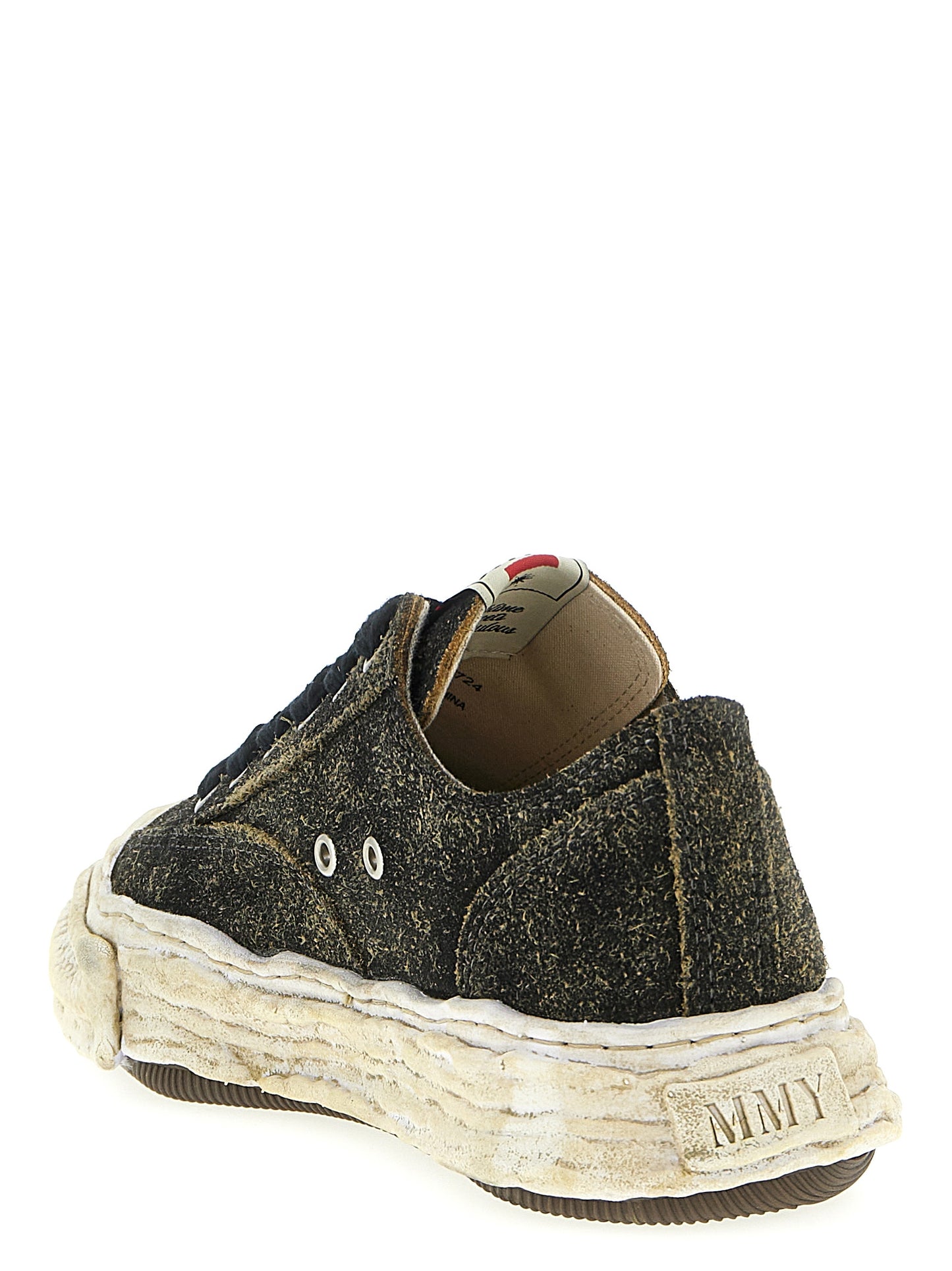 Sneakers by Maison Mihara Yasuhiro for men in bos taurus suede cowhide leather black features an timeless silhouette from the Men's Low Top Bos Taurus Suede Cowhide Leather Sneakers collection, showcasing a signature low-top style with an timeless finish.