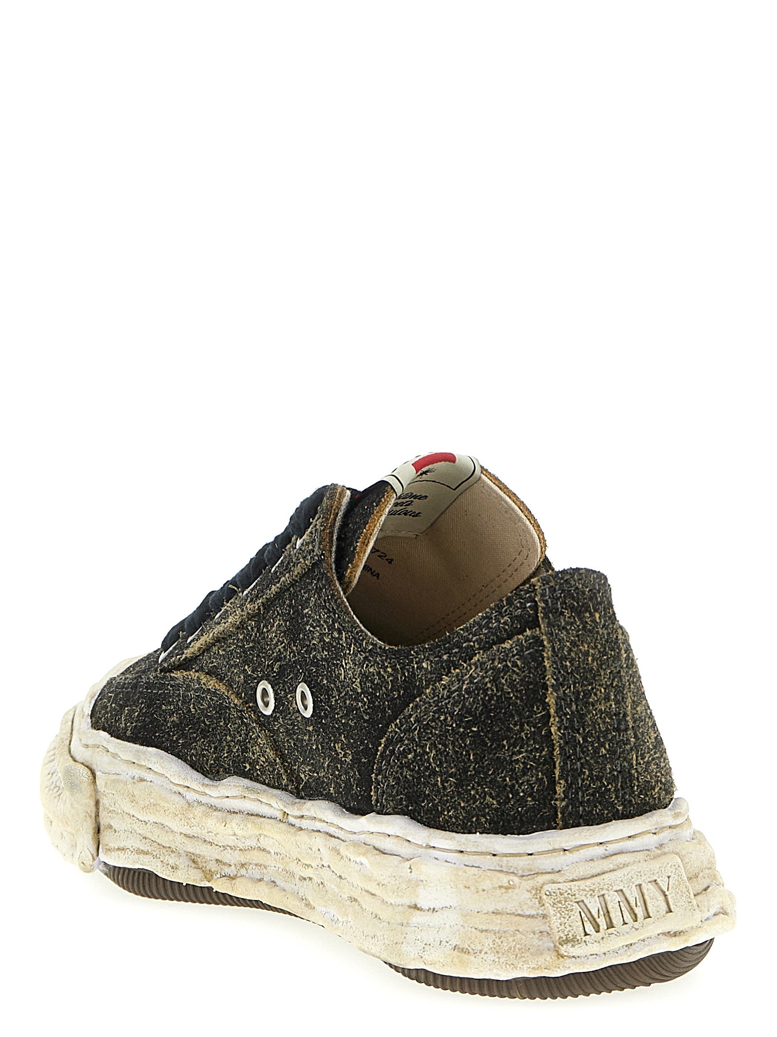 Sneakers by Maison Mihara Yasuhiro for men in bos taurus suede cowhide leather black features an timeless silhouette from the Men's Low Top Bos Taurus Suede Cowhide Leather Sneakers collection, showcasing a signature low-top style with an timeless finish.