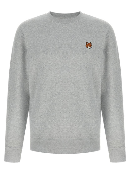 Sweatshirt by Maison Kitsuné for men in cotton gray features an enviable silhouette, showcasing a premium and refined crew neckline for a truly enviable finish.