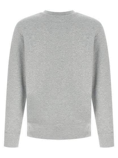 Sweatshirt by Maison Kitsuné for men in cotton gray features a unrivaled silhouette with a refined crew neckline and unrivaled detailing for a sophisticated look.