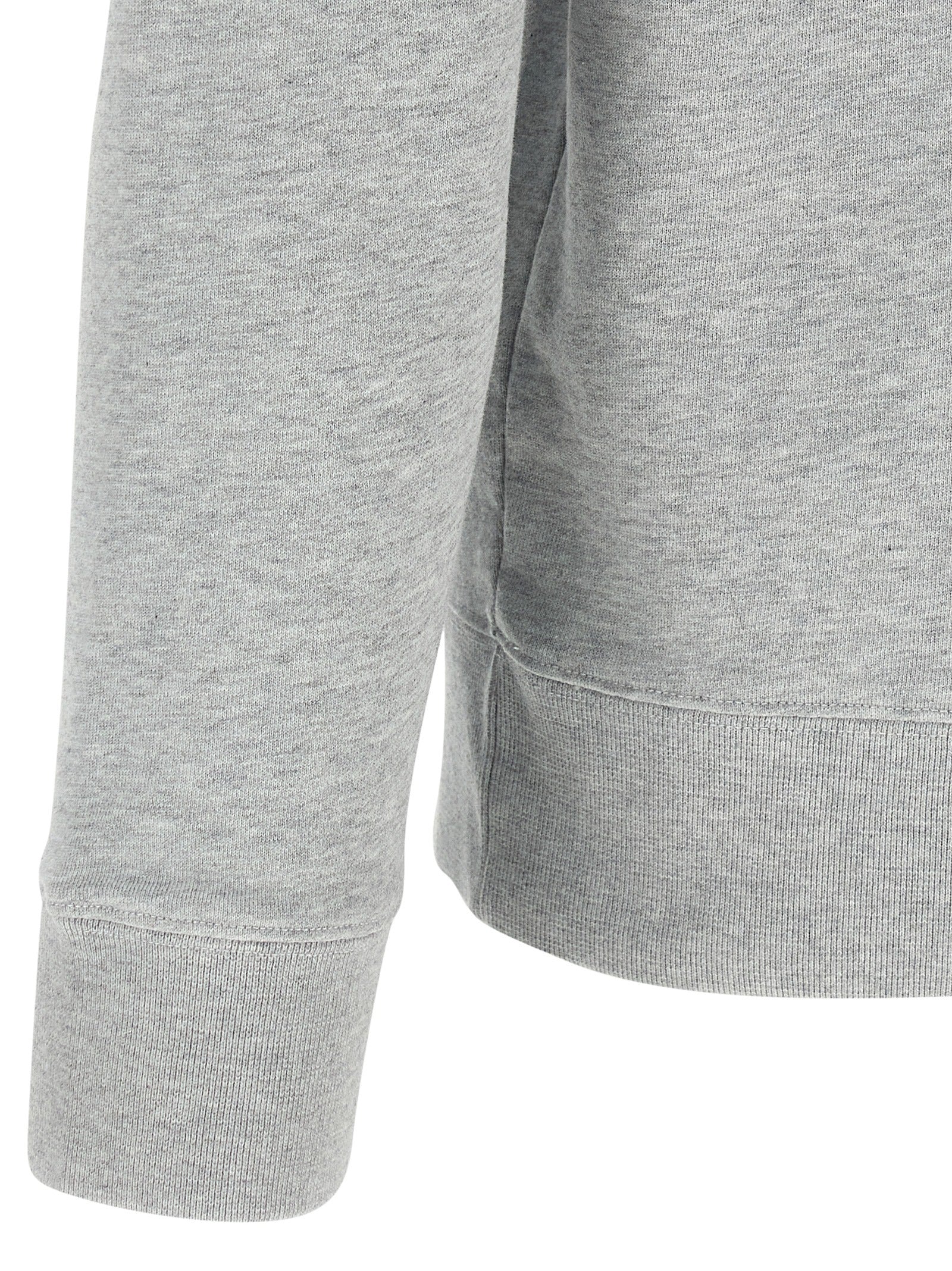 Sweatshirt by Maison Kitsuné for men in cotton gray presents a smart casual silhouette, featuring a smart casual and for a sophisticated look.