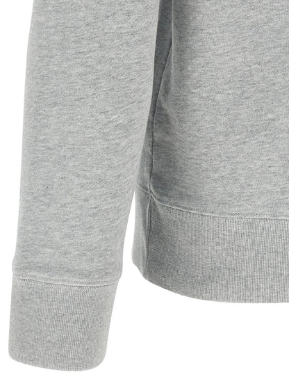 Sweatshirt by Maison Kitsuné for men in cotton gray presents a smart casual silhouette, featuring a smart casual and for a sophisticated look.