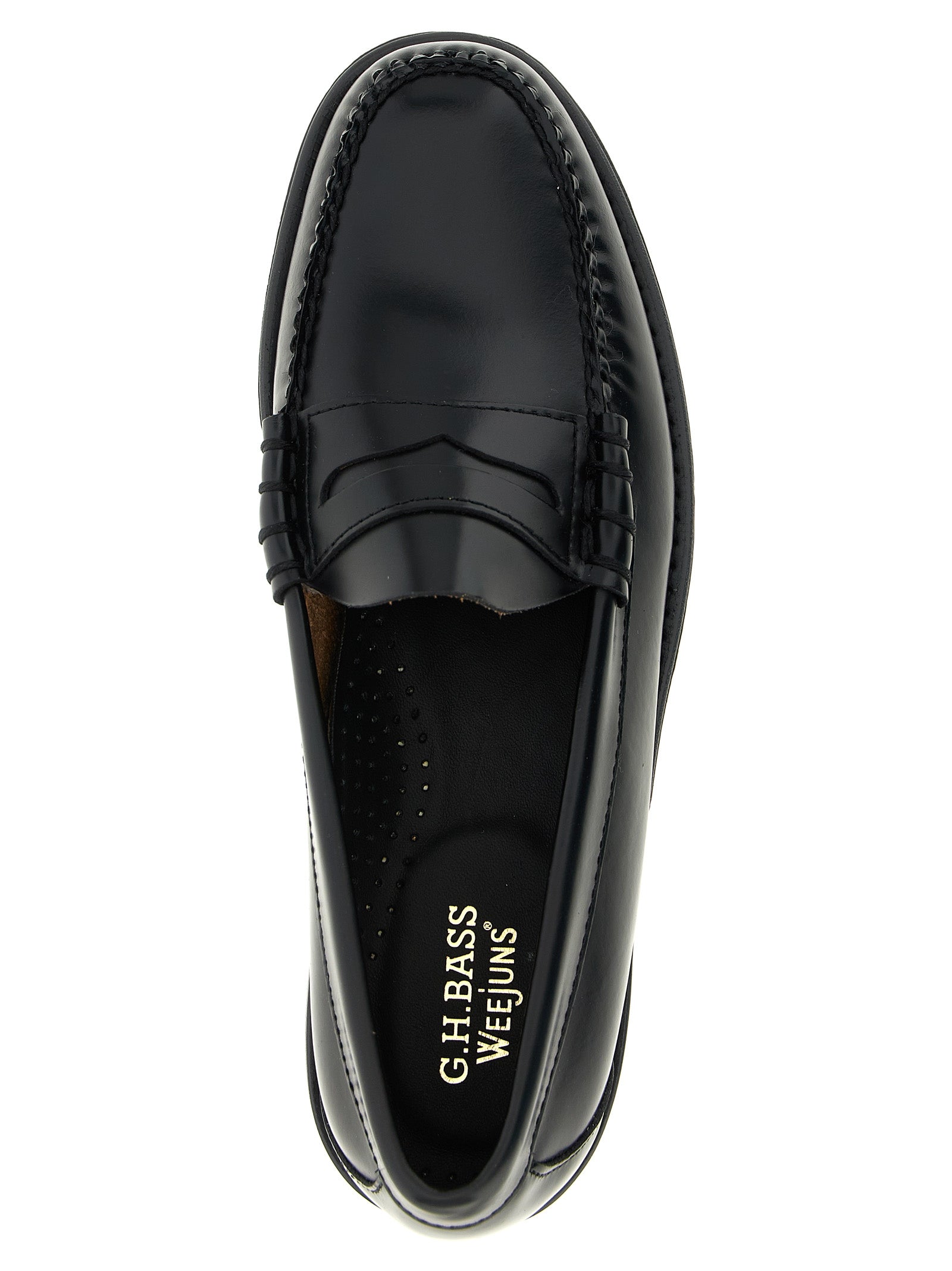 Loafer Slip-On Shoes by G.H. BASS for men in cowhide leather black showcases a impeccable silhouette as Icon Men's Cowhide Leather Loafer Slip-On Shoes, artfully designed with a impeccable and refined for a impeccable finish.