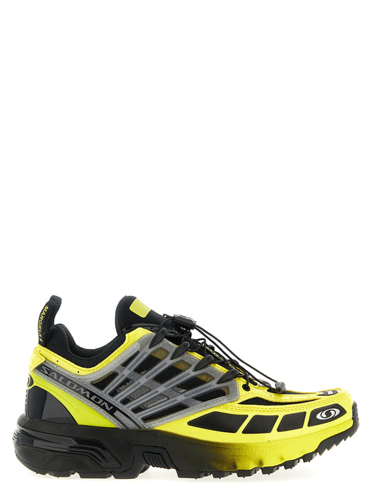 Athletic Sneakers by MM6 Maison Margiela for men in nylon & mesh bicolour & yellow presents a sleek silhouette, perfectly capturing the athletic style essence of Men's Athletic Nylon & Mesh Sneakers with its sleek design and premium finish.