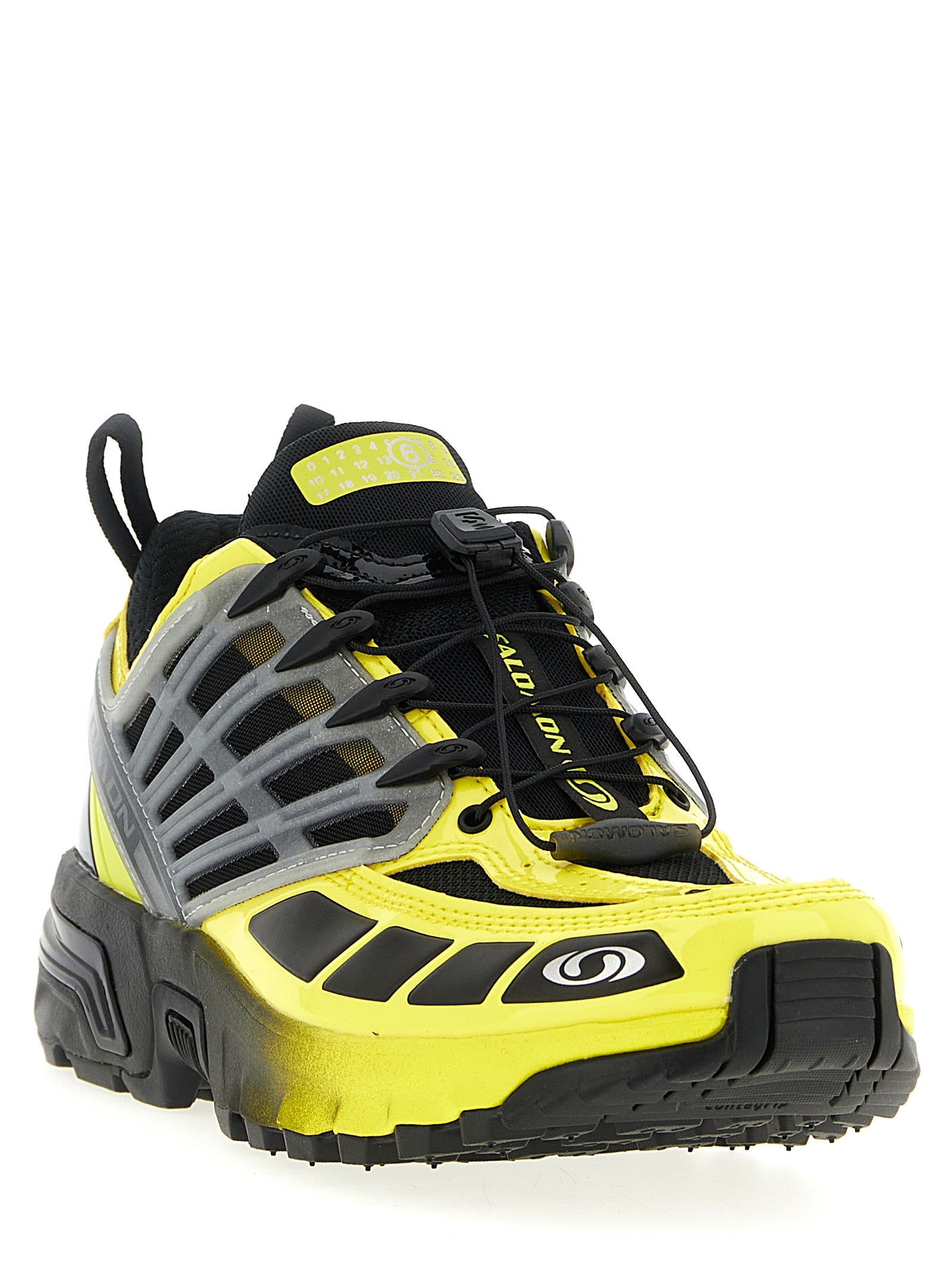 Athletic Sneakers MM6 Maison Margiela men nylon & mesh bicolour & yellow featuring a avant-garde Men's Athletic Nylon & Mesh Sneakers design with a avant-garde athletic style for a refined finish.