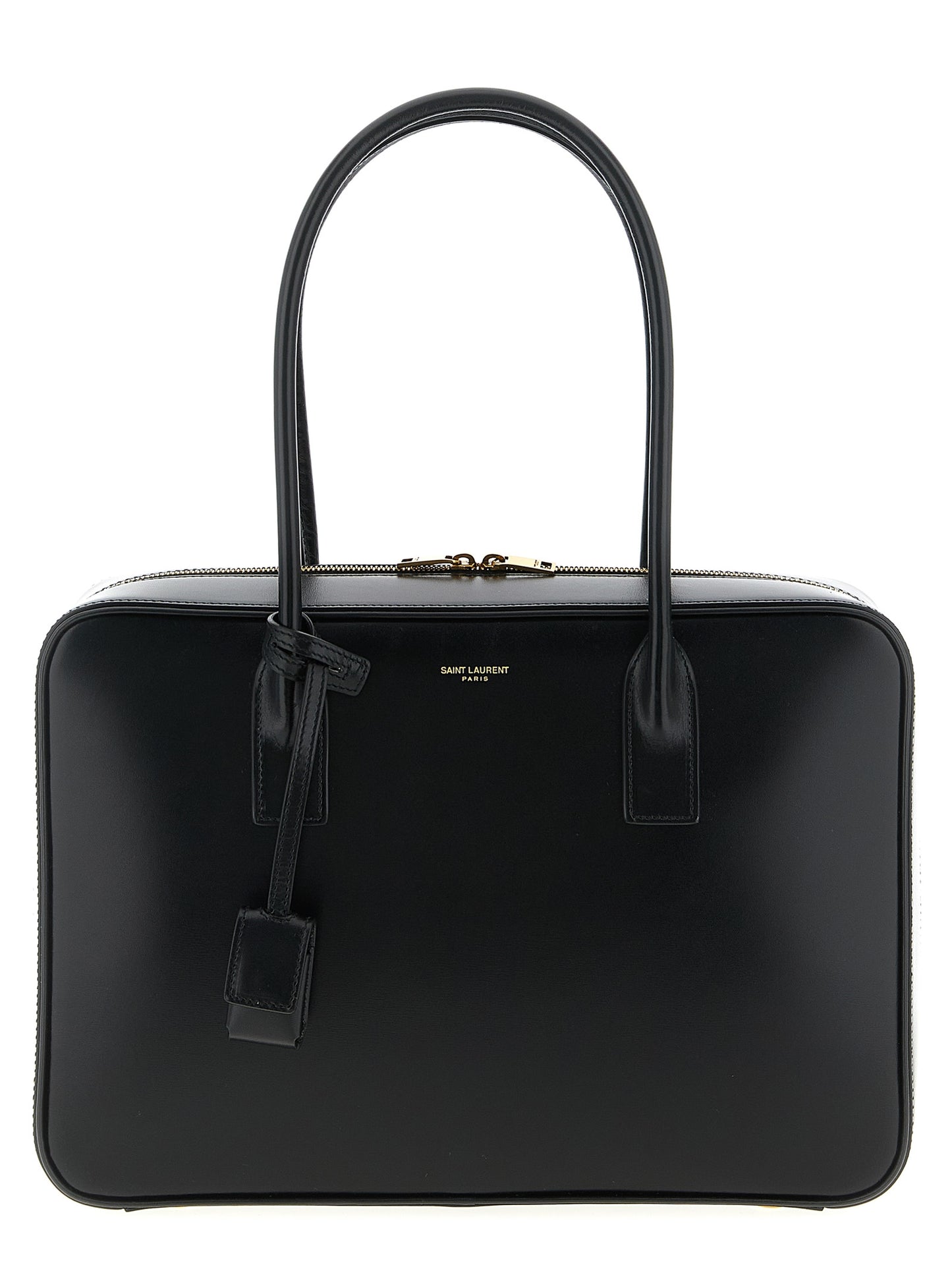 Saint Laurent Sac De Jour Calfskin Leather Shoulder Box Bag - Black