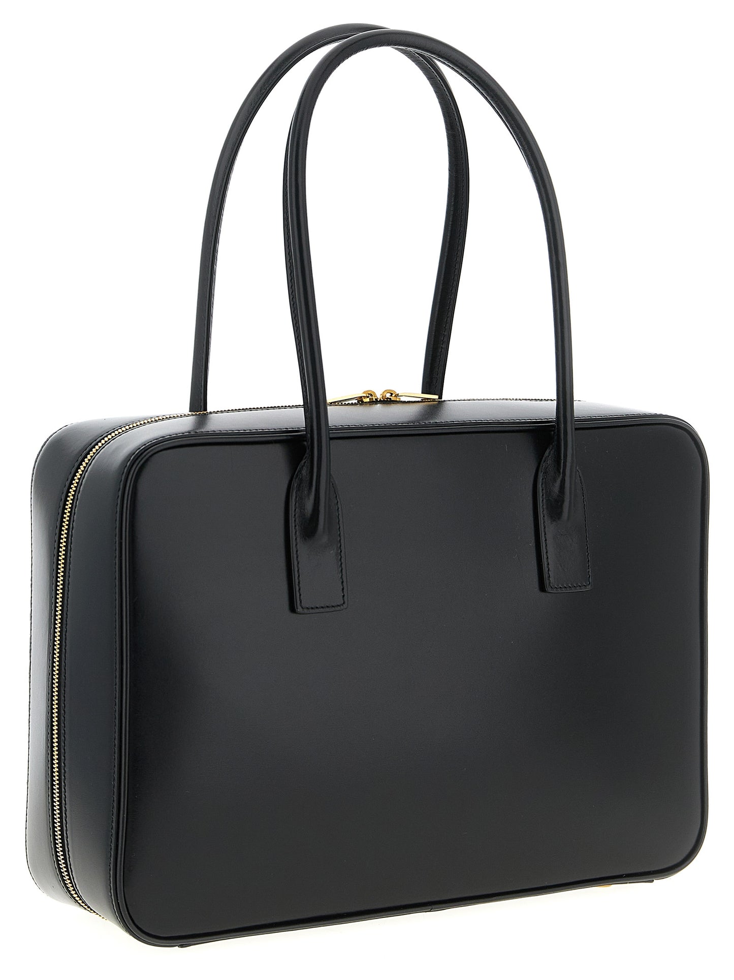 Saint Laurent Sac De Jour Calfskin Leather Shoulder Box Bag - Black