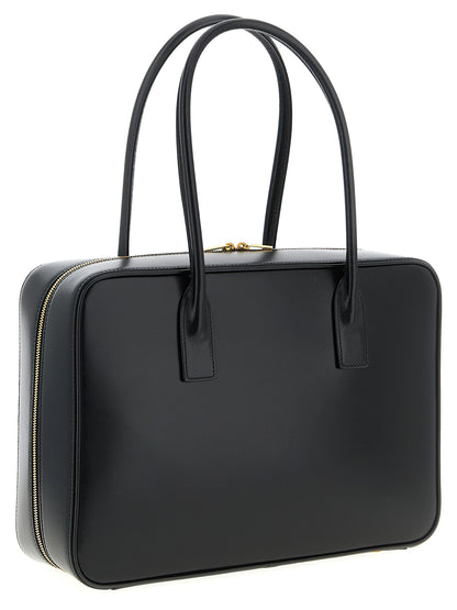 Saint Laurent Sac De Jour Calfskin Leather Shoulder Box Bag - Black