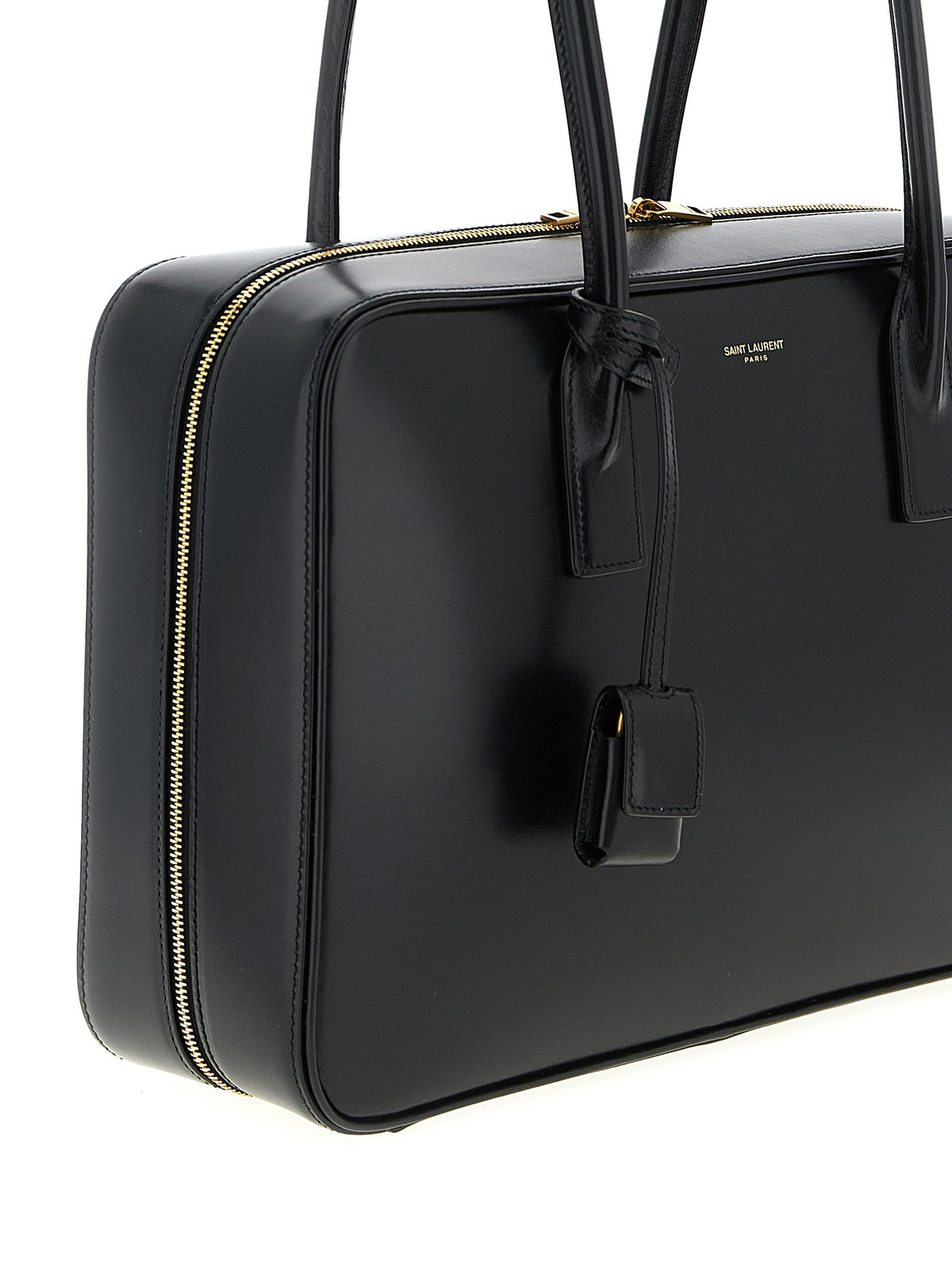 Saint Laurent Sac De Jour Calfskin Leather Shoulder Box Bag - Black
