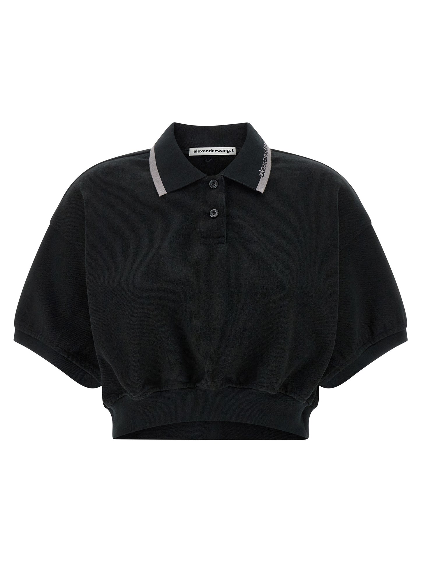 Polo Shirt by T BY ALEXANDER WANG for women in cotton black showcases a enviable silhouette, featuring a refined and short-sleeve for a enviable finish.