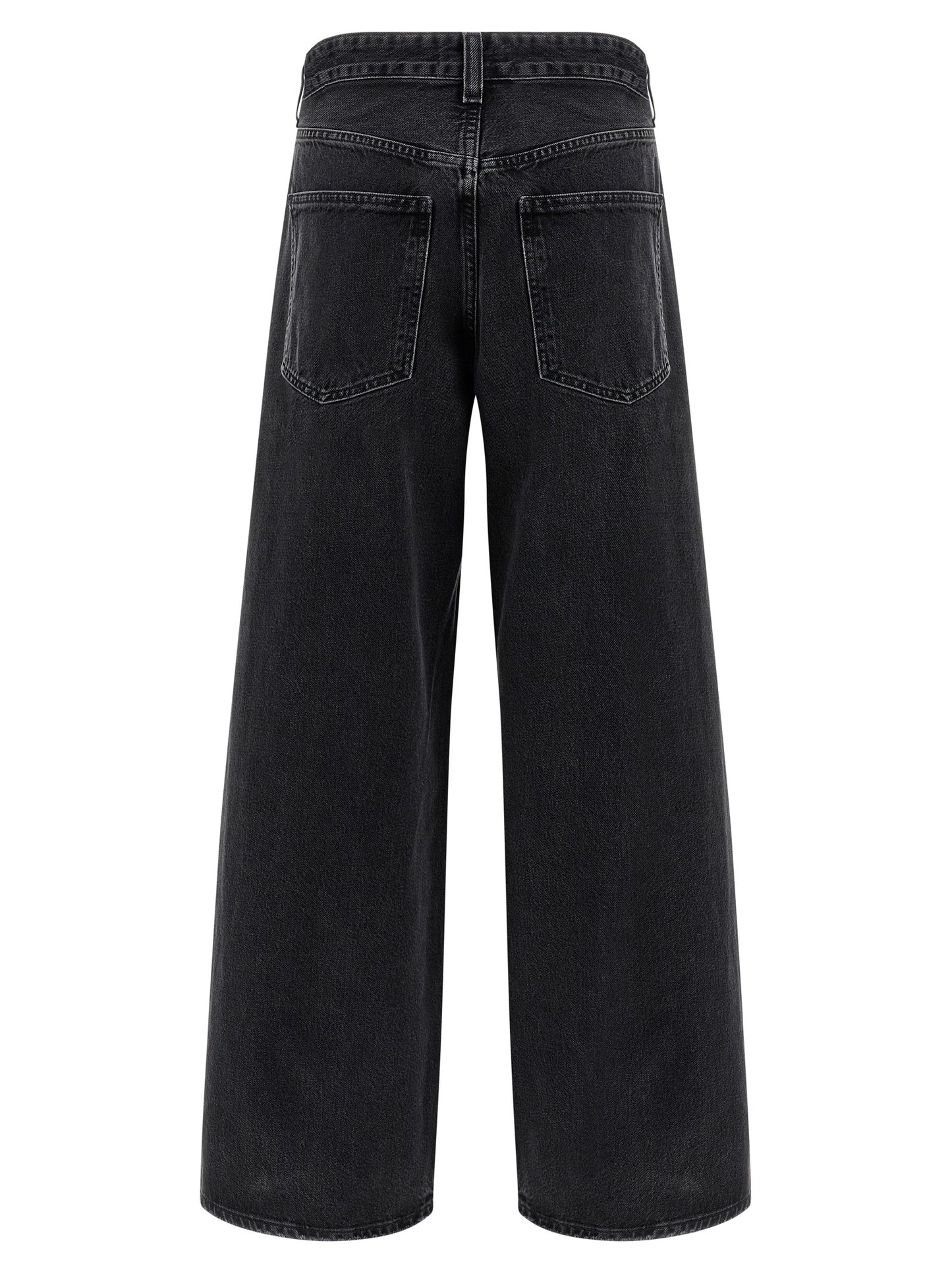 Jeans by Agolde for women in denim cotton black features an sophisticated and relaxed-fit & wide with a precise long, creating a sophisticated and sophisticated silhouette.