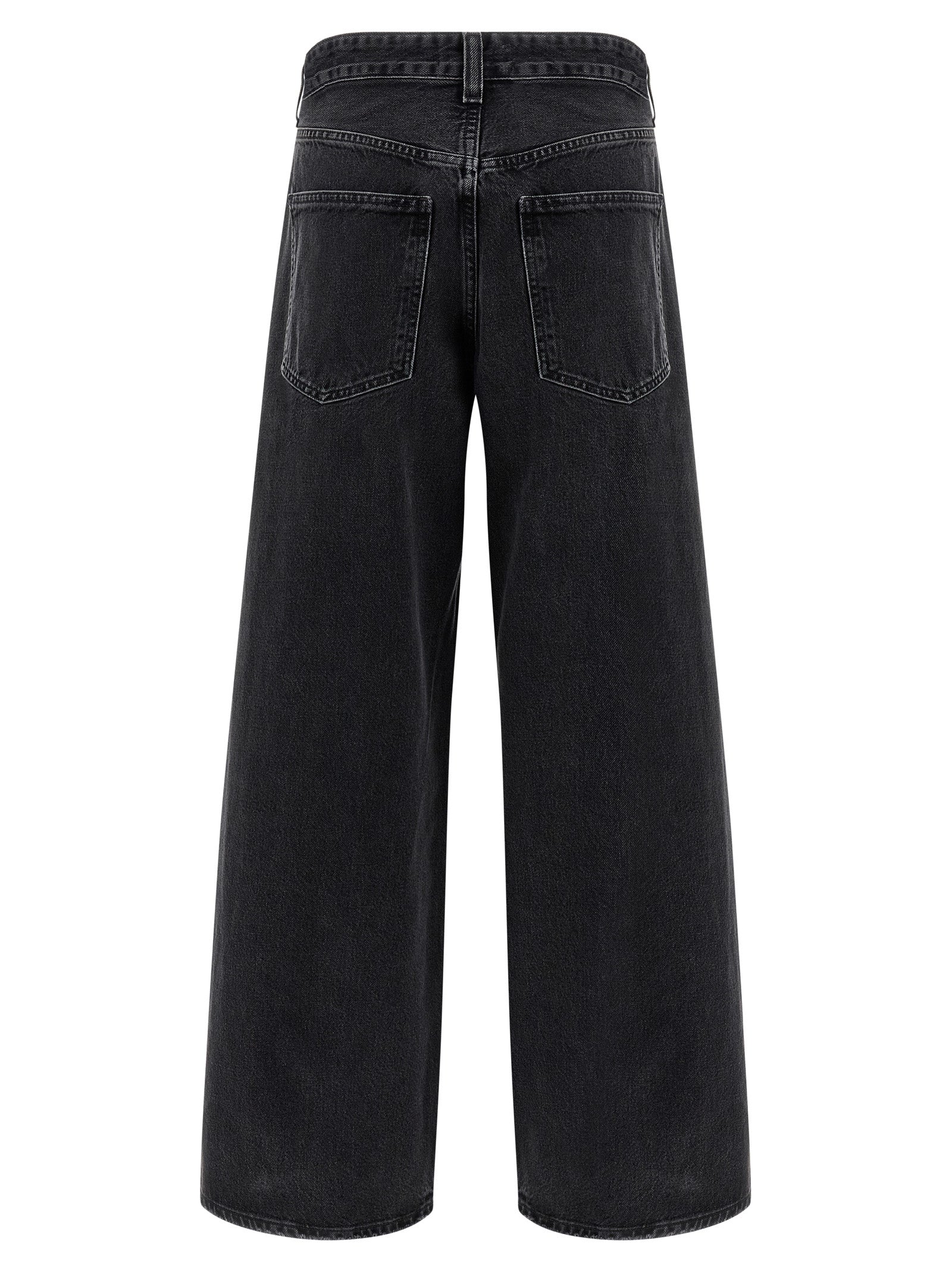 Jeans by Agolde for women in denim cotton black features an sophisticated and relaxed-fit & wide with a precise long, creating a sophisticated and sophisticated silhouette.