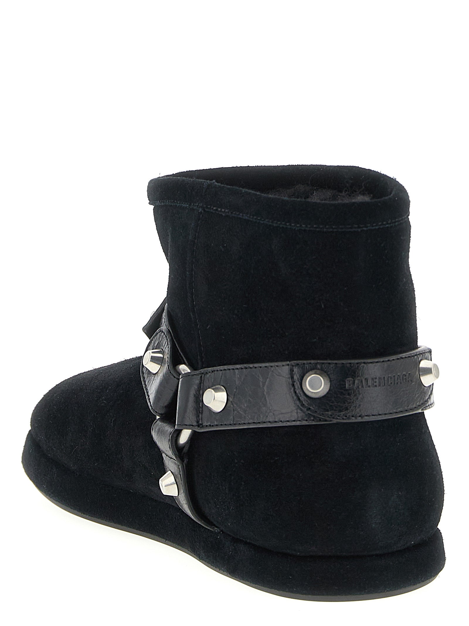 Ankle Boots by Balenciaga for women in calfskin & lamb leather black features an effortless chic silhouette from the Women's Calfskin & Lamb Leather Ankle Boots collection, showcasing a effortless chic and refined round toe style for an effortless chic look.