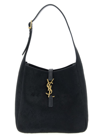 Small Shoulder Bag by Saint Laurent for women in suede calfskin leather black showcases a enviable silhouette, artfully detailed with a secure , organized , and versatile shoulder-strap, adjustable-strap & handle for a enviable look.