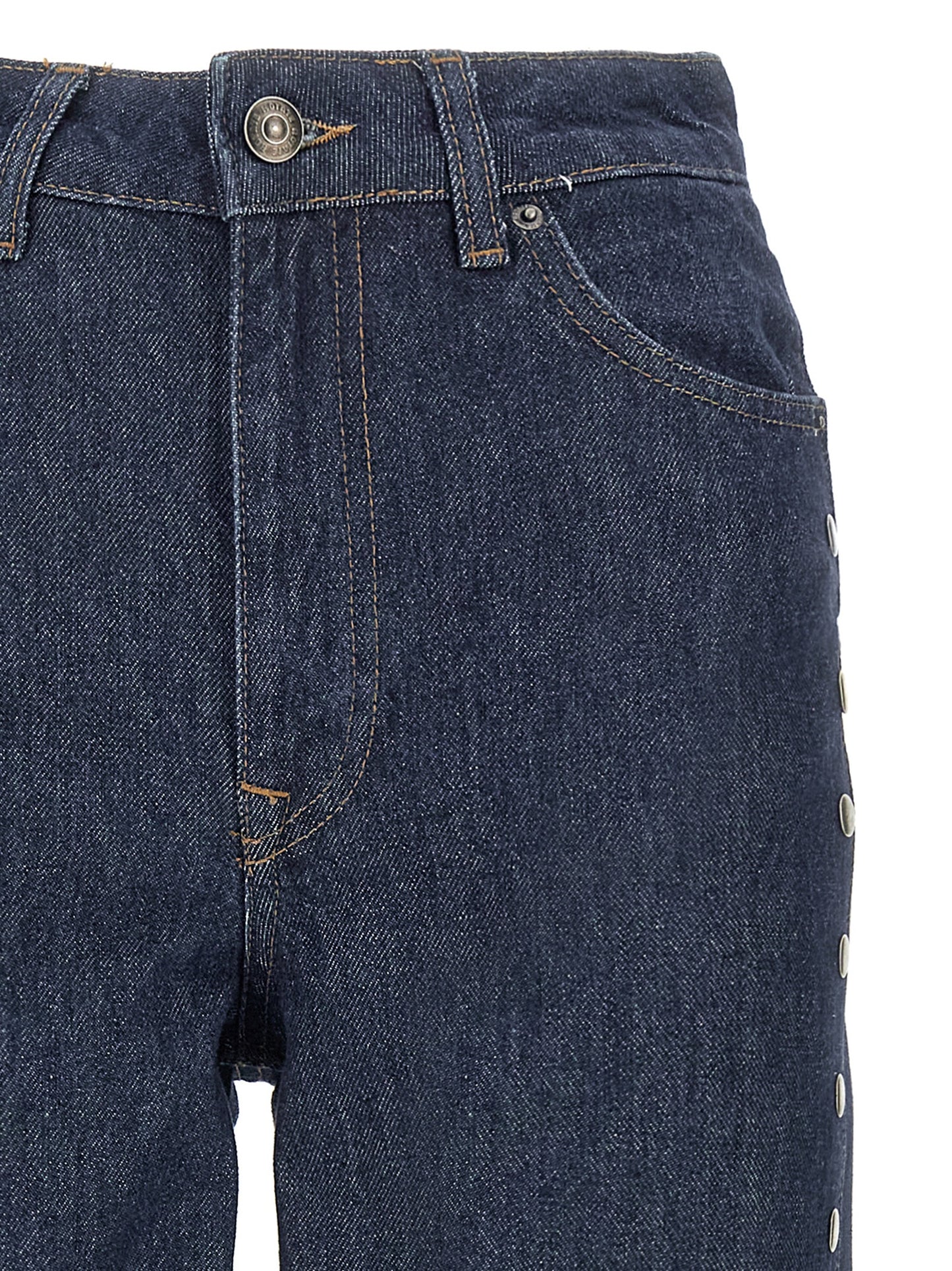 Jeans by ROTATE BIRGER CHRISTENSEN for women in cotton denim blue features an refined tailoring silhouette, showcasing a premium wide with a and long cut for a refined tailoring look.