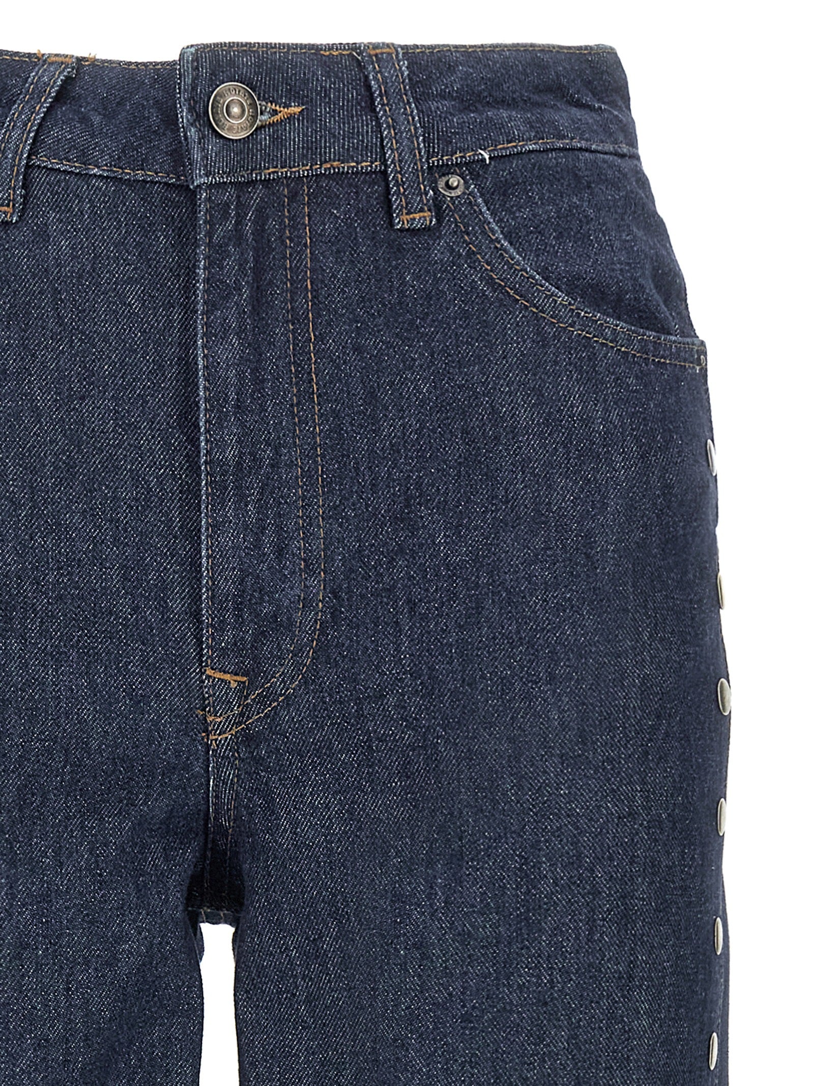 Jeans by ROTATE BIRGER CHRISTENSEN for women in cotton denim blue features an refined tailoring silhouette, showcasing a premium wide with a and long cut for a refined tailoring look.