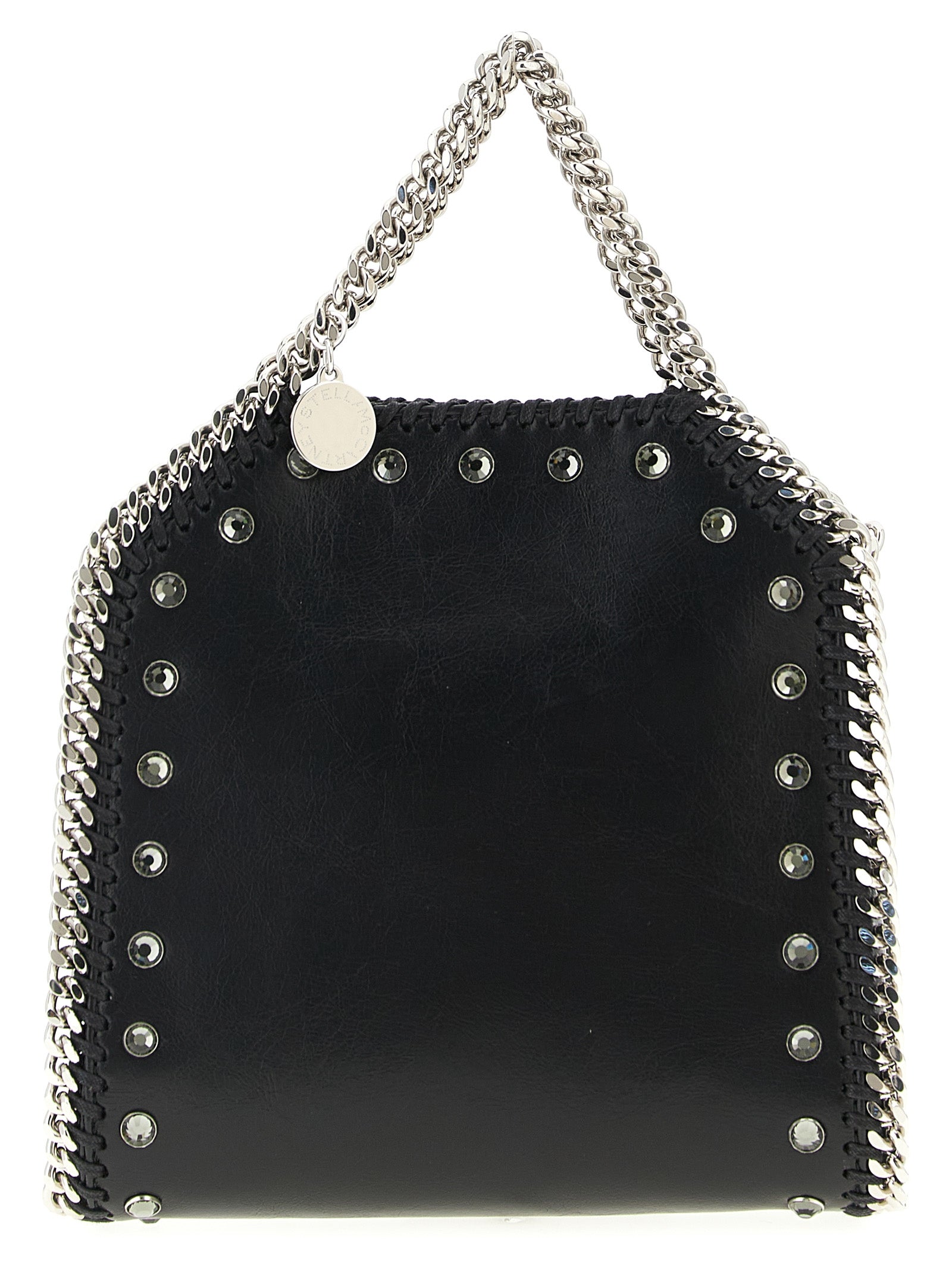 Handbag by Stella McCartney for women in exotic leather & crystal black features a exquisite silhouette, showcasing a secure magnetic and exquisite with versatile shoulder-strap & handle for a exquisite finish.