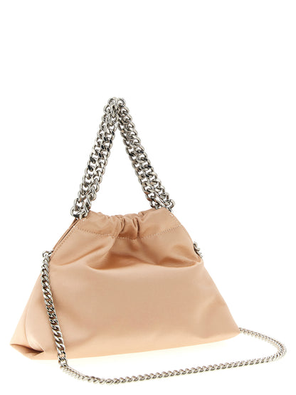 Mini Crossbody Drawstring Handbag by Stella McCartney for women in polyester rubber leather multicolor, pink & silver features an versatile silhouette, showcasing a secure drawstring & magnetic and versatile with versatile crossbody-strap, shoulder-strap & handle for a versatile finish.