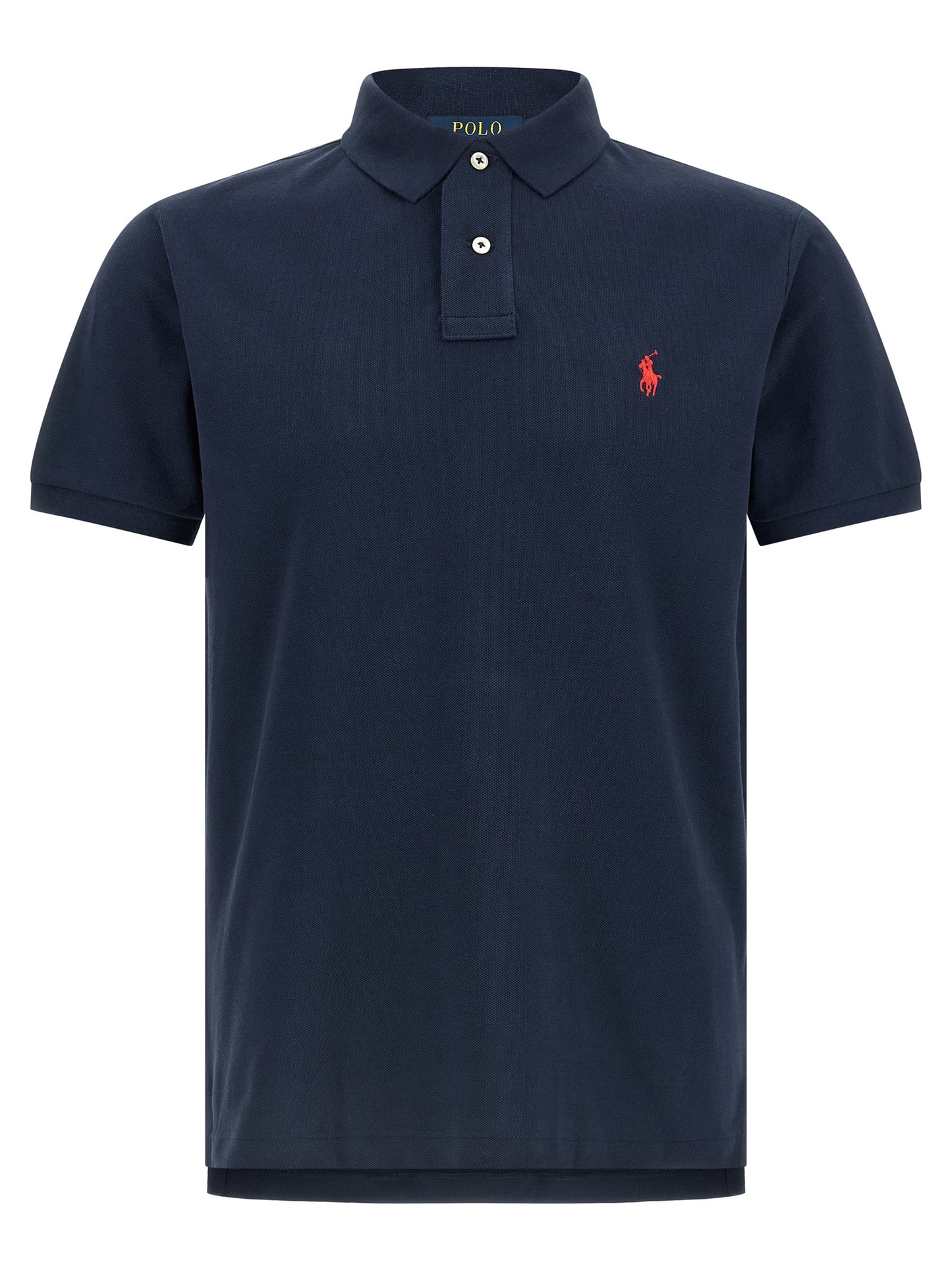 Polo Shirt by Polo Ralph Lauren for men in cotton blue presents a distinguished silhouette, showcasing a sophisticated and distinguished short-sleeve for a truly distinguished finish.