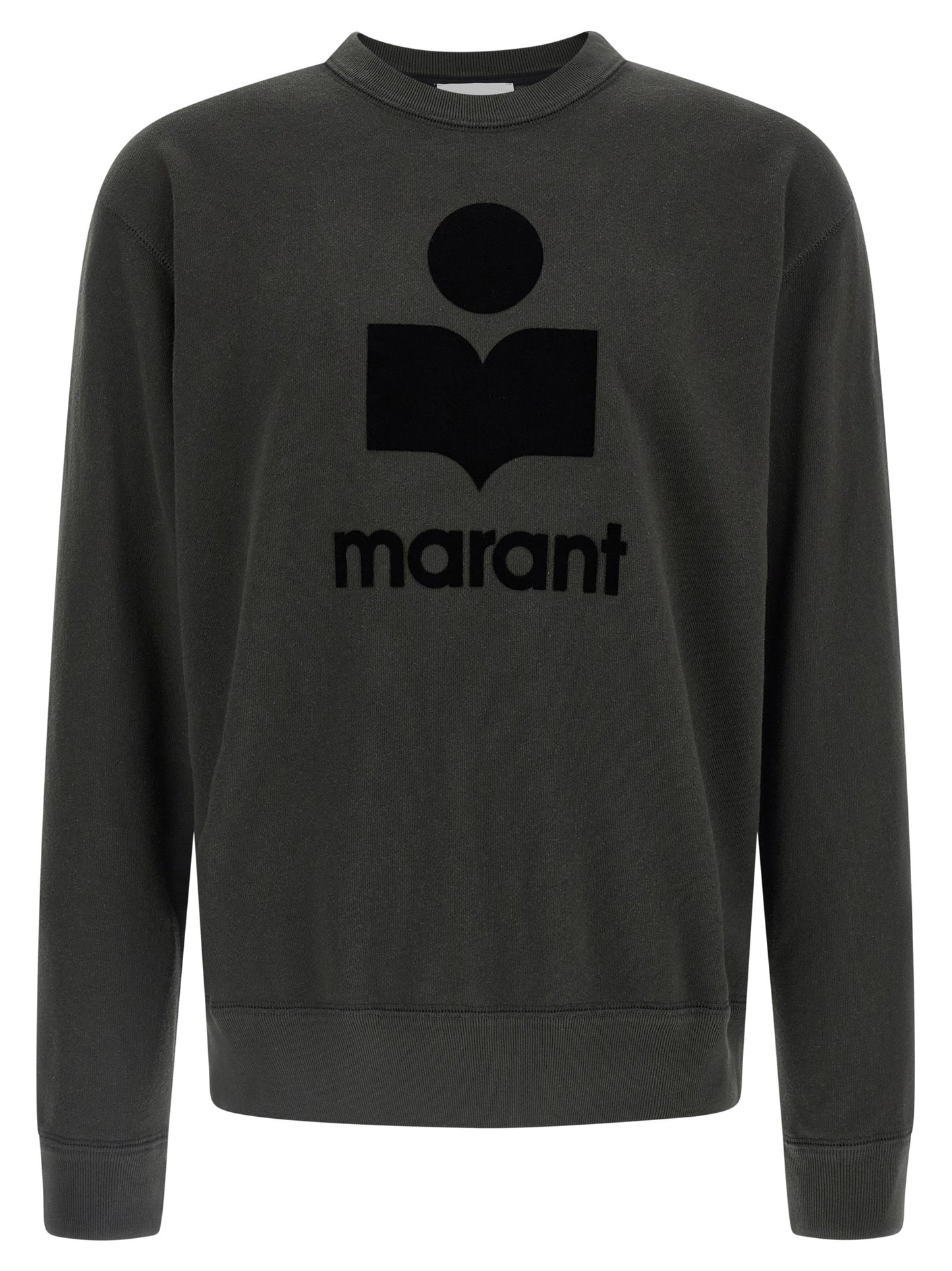 Sweatshirt by Isabel Marant for men in plush polyester velvet & cotton black features an magnificent silhouette, showcasing a sophisticated and detail for a truly magnificent finish.