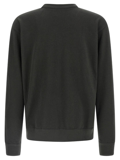 Sweatshirt by Isabel Marant for men in plush polyester velvet & cotton black features an enviable silhouette, showcasing a premium and refined for a truly enviable finish.