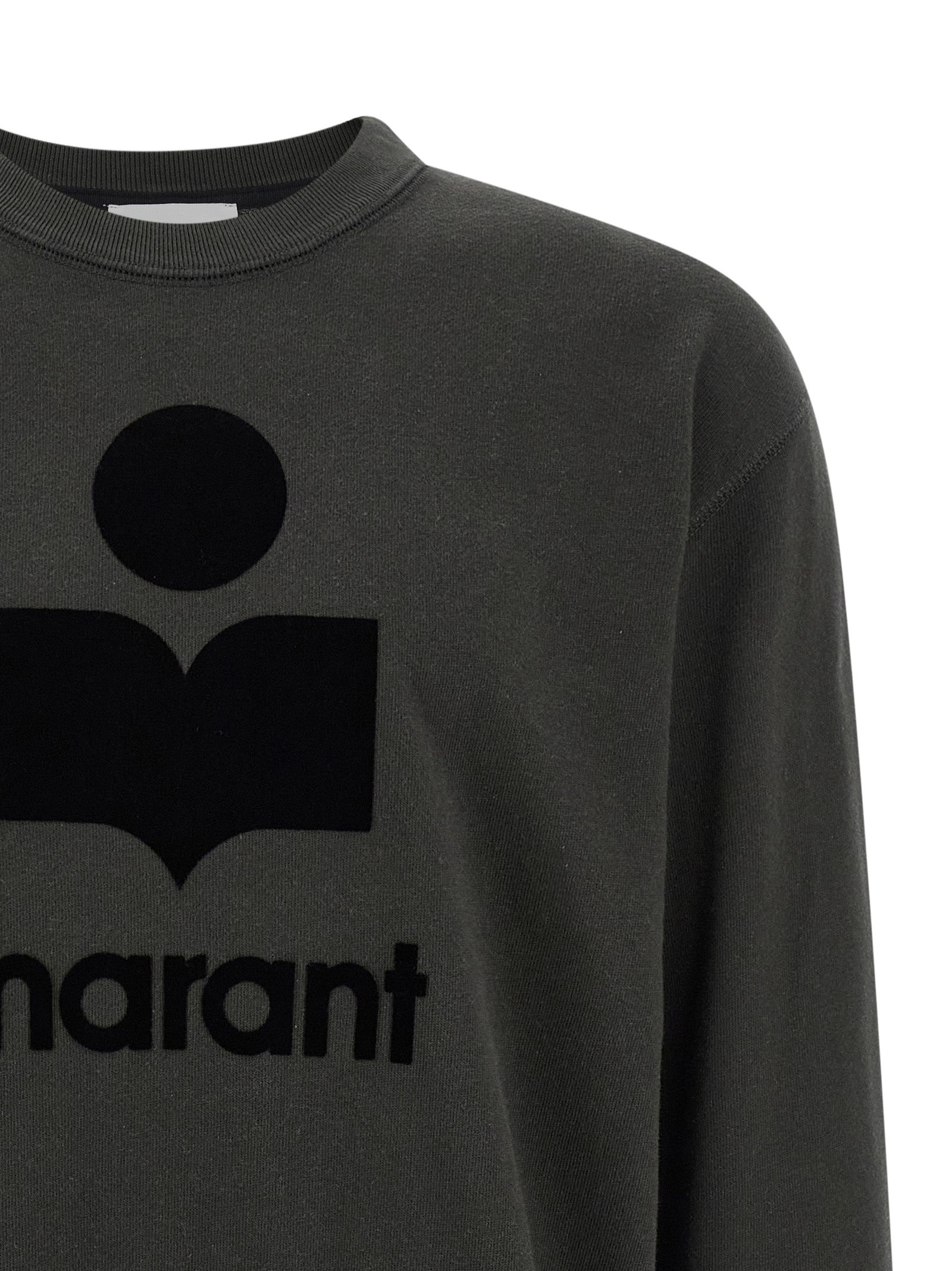 Sweatshirt by Isabel Marant for men in plush polyester velvet & cotton black features a unrivaled silhouette with a refined and unrivaled detailing for a sophisticated look.