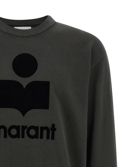 Sweatshirt by Isabel Marant for men in plush polyester velvet & cotton black features a unrivaled silhouette with a refined and unrivaled detailing for a sophisticated look.