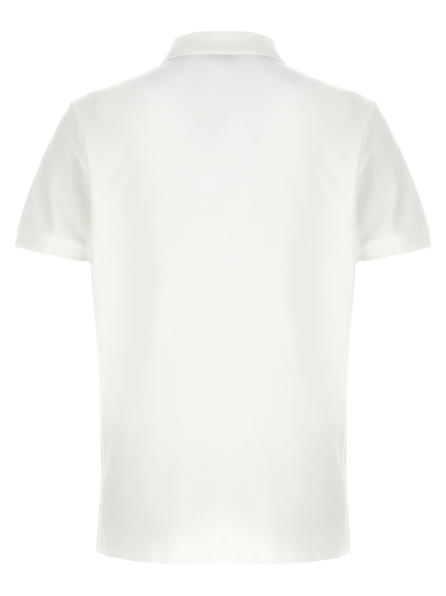 Polo Shirt by Polo Ralph Lauren for men in cotton white presents a crisp silhouette, artfully detailed with a crisp and crisp .