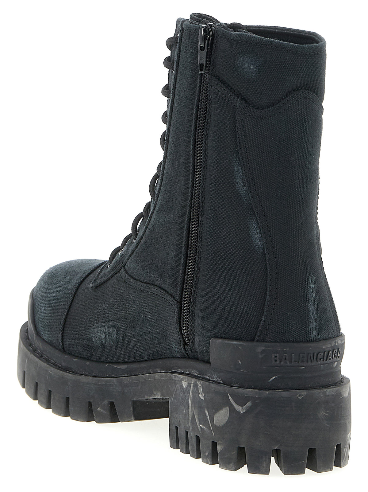 Balenciaga Black Cotton Chelsea Boots