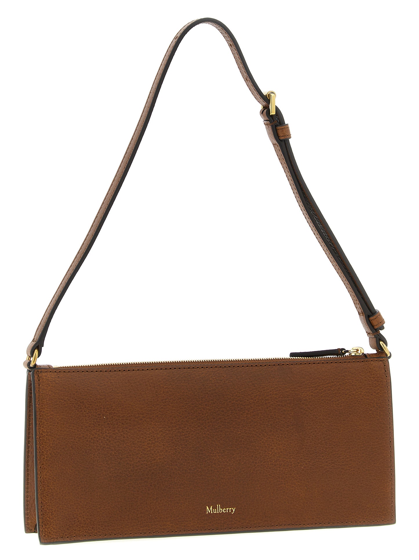 Mini Shoulder Bag by Mulberry for women in calfskin leather brown features a effortless chic silhouette with a secure zipper, magnetic & buckle, ample external-pockets, and versatile shoulder-strap & adjustable-strap for a effortless chic finish.