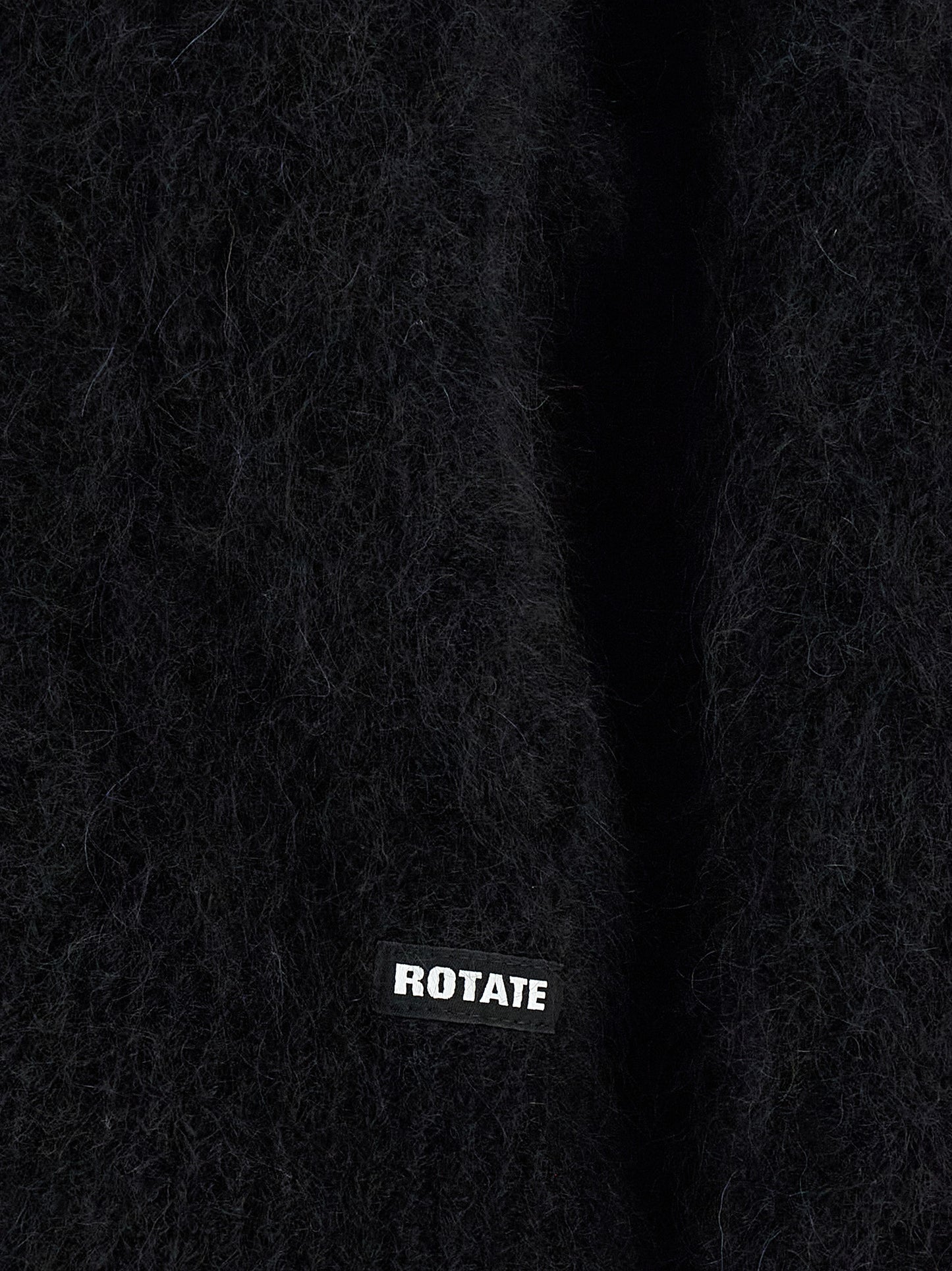 Cardigan by ROTATE BIRGER CHRISTENSEN for women in polyamide leather & alpaca wool black & patterned showcases a luxurious silhouette, meticulously detailed with a sophisticated and for a refined finish.