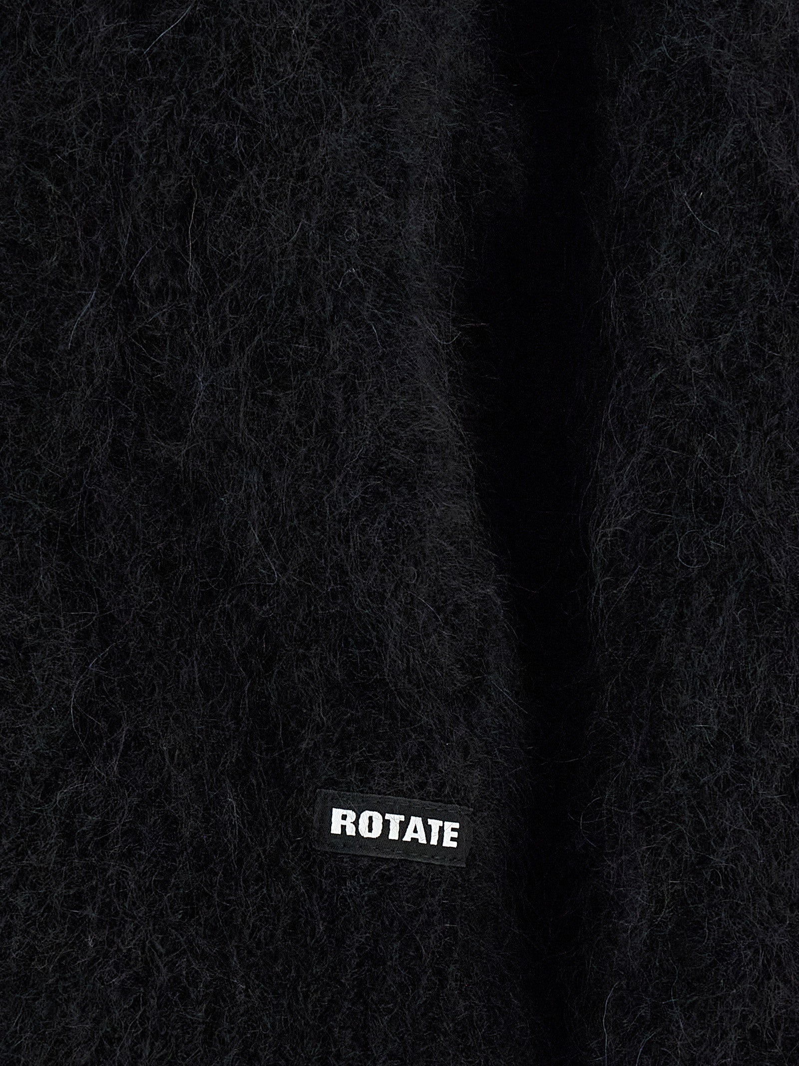 Cardigan by ROTATE BIRGER CHRISTENSEN for women in polyamide leather & alpaca wool black & patterned showcases a luxurious silhouette, meticulously detailed with a sophisticated and for a refined finish.
