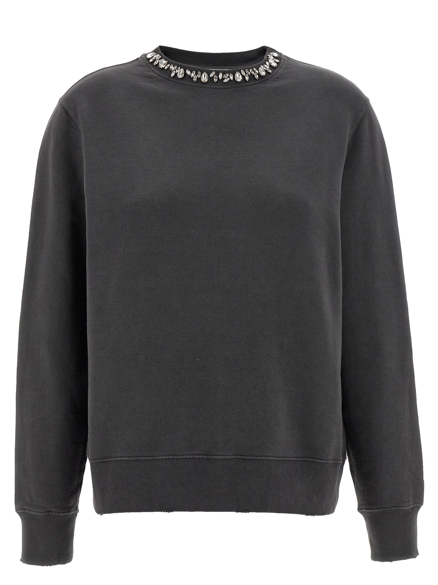 Activewear Sweatshirt by Golden Goose for women in cotton & crystal gray features an contemporary silhouette with , refined detailing, and an contemporary crew neckline for a sophisticated performance look.