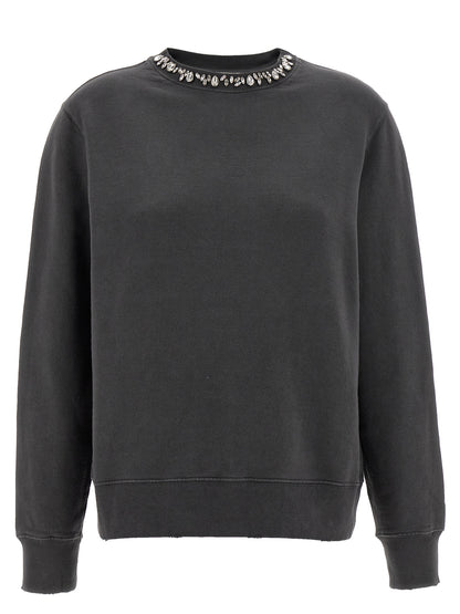 Activewear Sweatshirt by Golden Goose for women in cotton & crystal gray features an contemporary silhouette with , refined detailing, and an contemporary crew neckline for a sophisticated performance look.