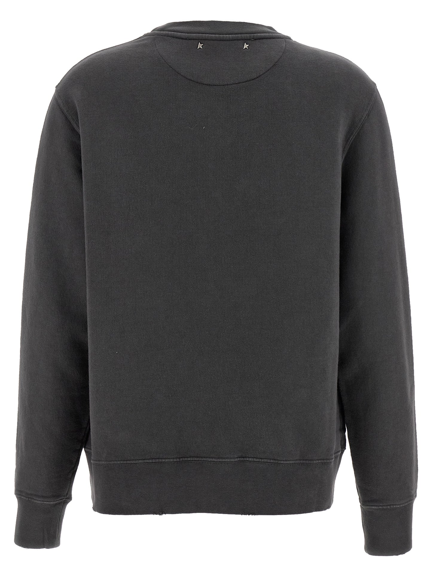 Activewear Sweatshirt by Golden Goose for women in cotton & crystal gray presents a ergonomic silhouette, showcasing a sophisticated crew neckline and detailed with premium for a ergonomic finish.