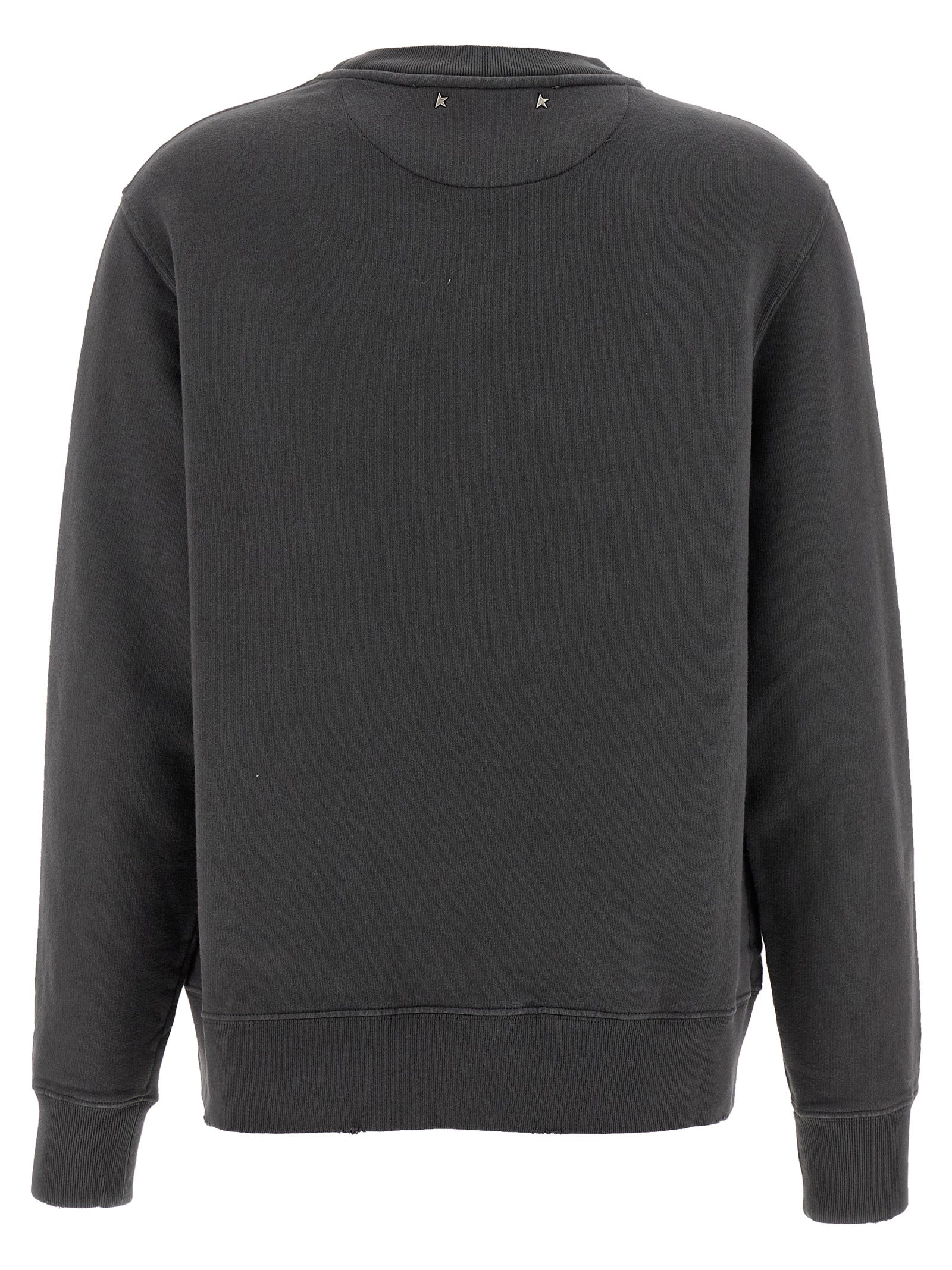 Activewear Sweatshirt by Golden Goose for women in cotton & crystal gray presents a ergonomic silhouette, showcasing a sophisticated crew neckline and detailed with premium for a ergonomic finish.