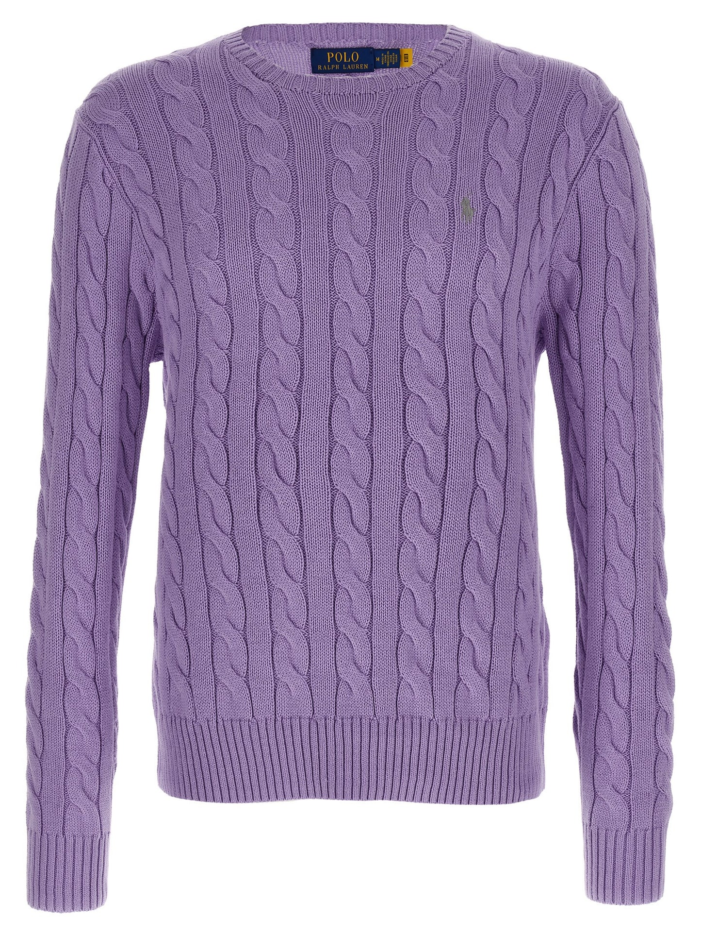 Cardigan by Polo Ralph Lauren for men in cotton purple features an crisp silhouette, showcasing a sophisticated crew neckline and detail for a truly crisp finish.