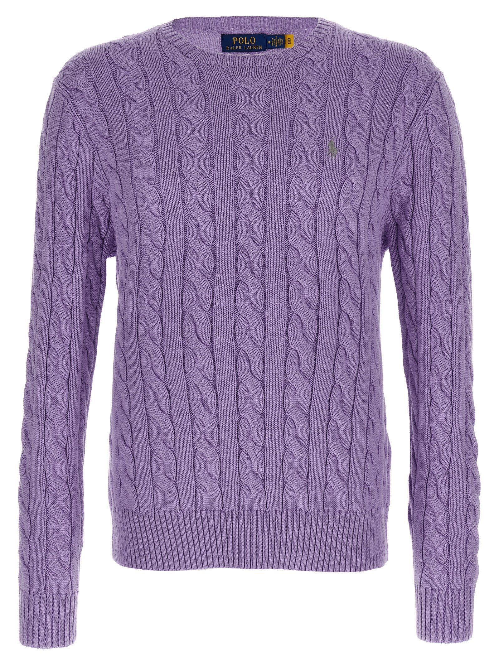 Cardigan by Polo Ralph Lauren for men in cotton purple features an crisp silhouette, showcasing a sophisticated crew neckline and detail for a truly crisp finish.