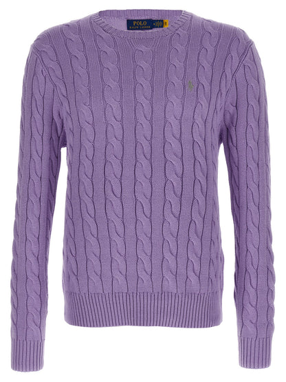 Cardigan by Polo Ralph Lauren for men in cotton purple features an crisp silhouette, showcasing a sophisticated crew neckline and detail for a truly crisp finish.