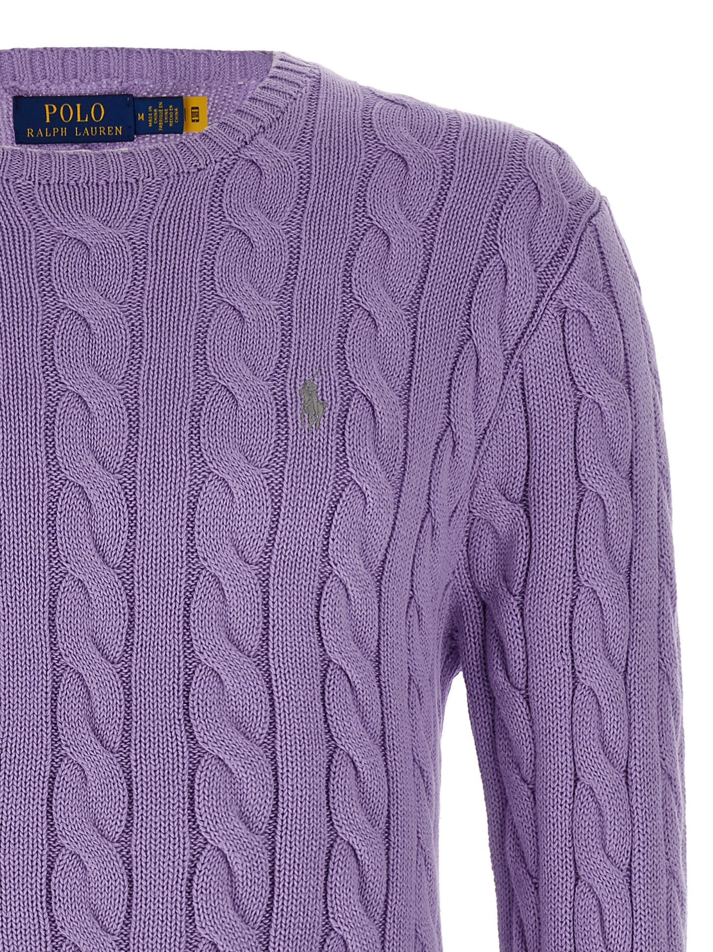 Cardigan by Polo Ralph Lauren for men in cotton purple features an crisp silhouette, showcasing a sophisticated crew neckline and detail for a truly crisp finish.