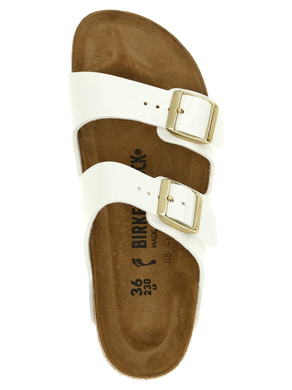 Sliders Sandals Flat Shoes by Birkenstock for women in eva suede leather & cork white showcases a dynamic silhouette, artfully capturing Women's EVA Suede Leather & Cork Sliders Sandals Flat Shoes through its distinctive and elegant .