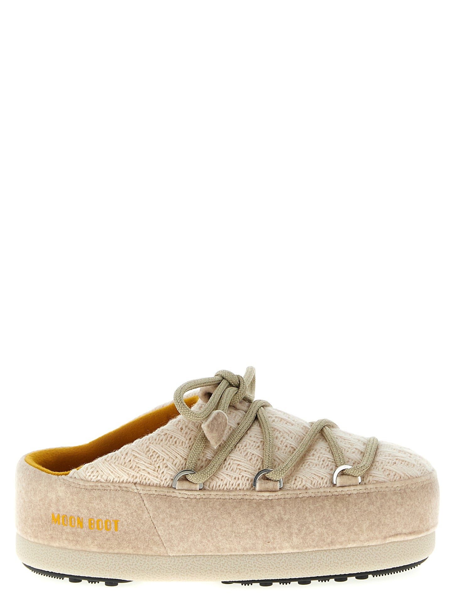 Moon Boot Women's Plush Cashmere & Polyester Flat Boots - Beige