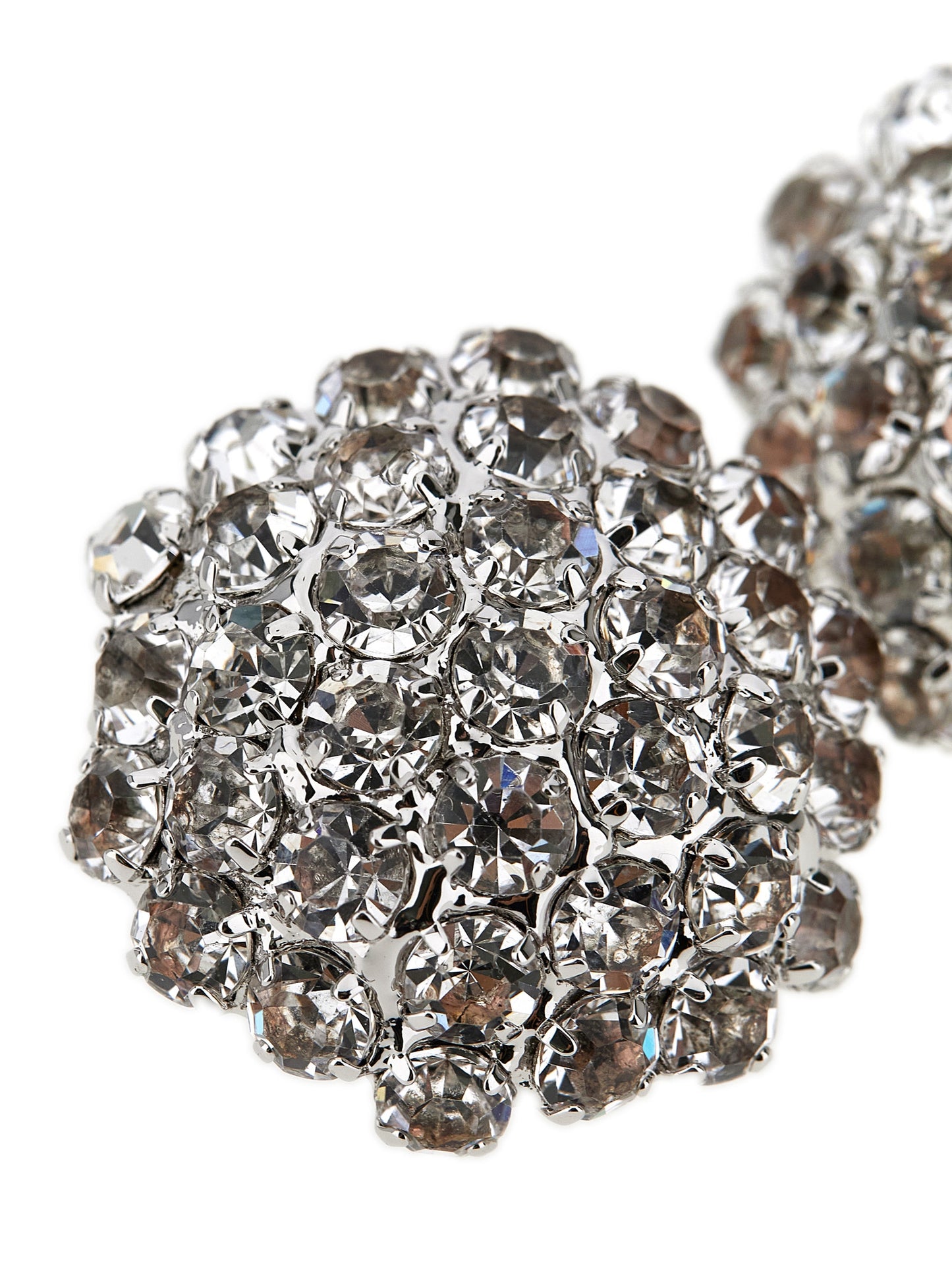 Earrings by Self-Portrait for women in cotton denim silver showcases a artisanal silhouette, artfully capturing the essence of Women's Silver Brass & Crystal Earrings with its exquisite .
