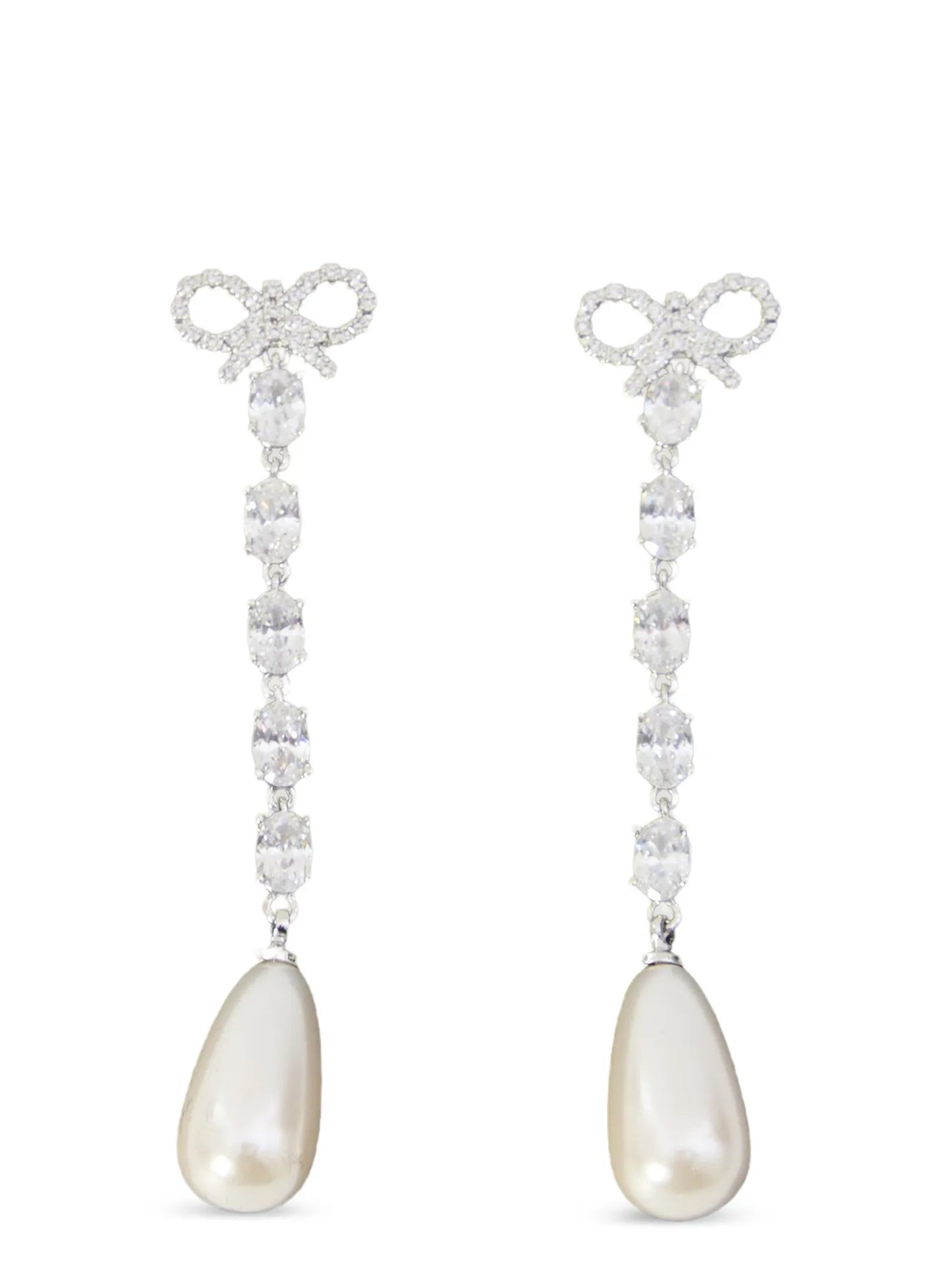 Earrings by Self-Portrait for women in cotton denim copper, pearl & silver presents a exquisite silhouette, showcasing a exquisite from the Women's Silver Copper & Pearls Earrings collection for a truly exquisite finish.