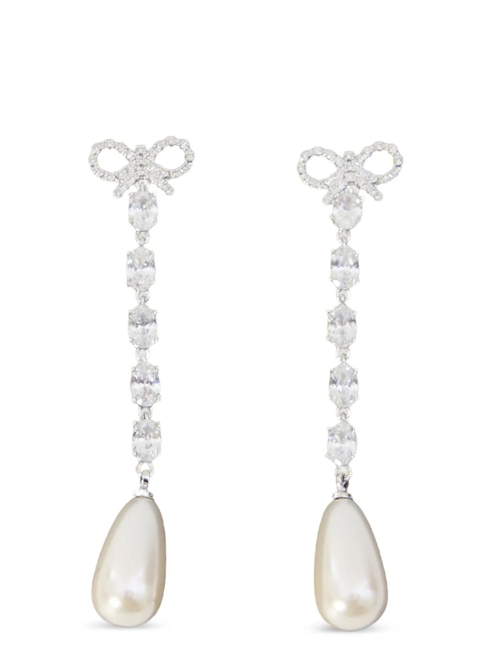 Earrings by Self-Portrait for women in cotton denim copper, pearl & silver presents a exquisite silhouette, showcasing a exquisite from the Women's Silver Copper & Pearls Earrings collection for a truly exquisite finish.