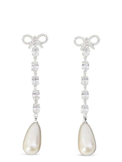 Earrings by Self-Portrait for women in cotton denim copper, pearl & silver presents a exquisite silhouette, showcasing a exquisite from the Women's Silver Copper & Pearls Earrings collection for a truly exquisite finish.