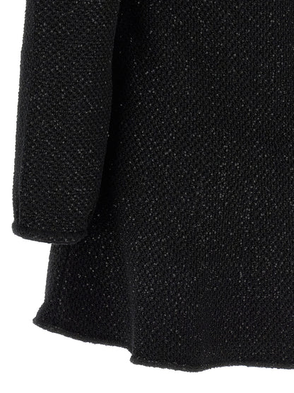 Dress by Self-Portrait for women in cotton polyester wool & sequins black presents a sinuous silhouette, showcasing a sophisticated and detailed with a sinuous short mini for a refined finish.